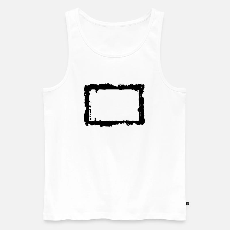 frame_4_vec_1 de - Männer Premium Bio Tank Top - Weiß