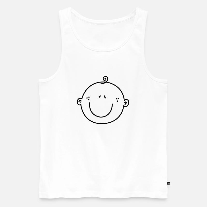 bebis - Männer Premium Bio Tank Top - Weiß
