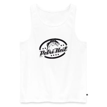 Petri Heil - Männer Premium Bio Tank Top - Weiß - Vorne - Michal (187cm)