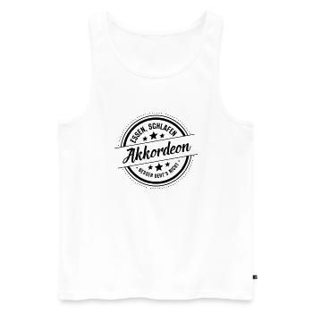 Akkordeon - Männer Premium Bio Tank Top - Weiß - Vorne - Michal (187cm)