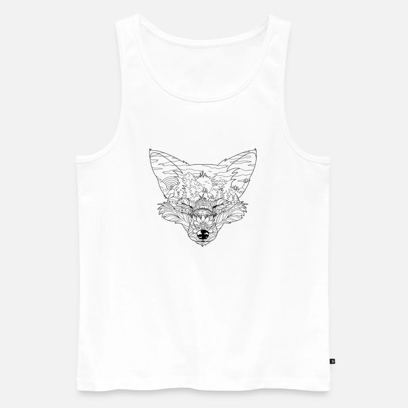 Fuchs - Männer Premium Bio Tank Top - Weiß