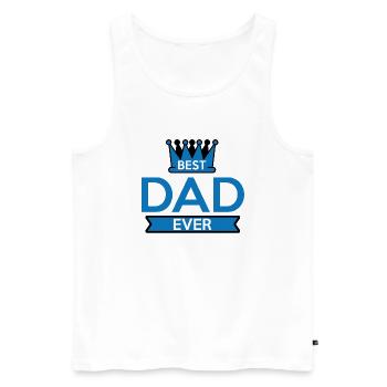 Vatertag: Best Dad Ever - Männer Premium Bio Tank Top - Weiß - Vorne - Michal (187cm)