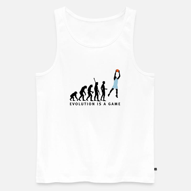 evolution_basketball_072011_b_3c - Männer Premium Bio Tank Top - Weiß