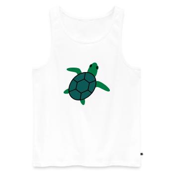 turtle - Men's Premium Organic Tank Top - white - Front - Michal (187cm)
