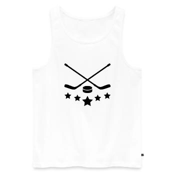 hockey_star_f1 - Männer Premium Bio Tank Top - Weiß - Vorne - AI Model Male 178 light (178cm)