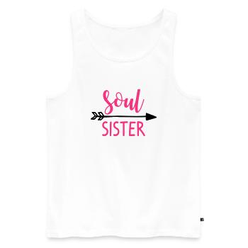 Soul Sister Left - Débardeur bio Premium Homme - blanc - Devant - Michal (187cm)