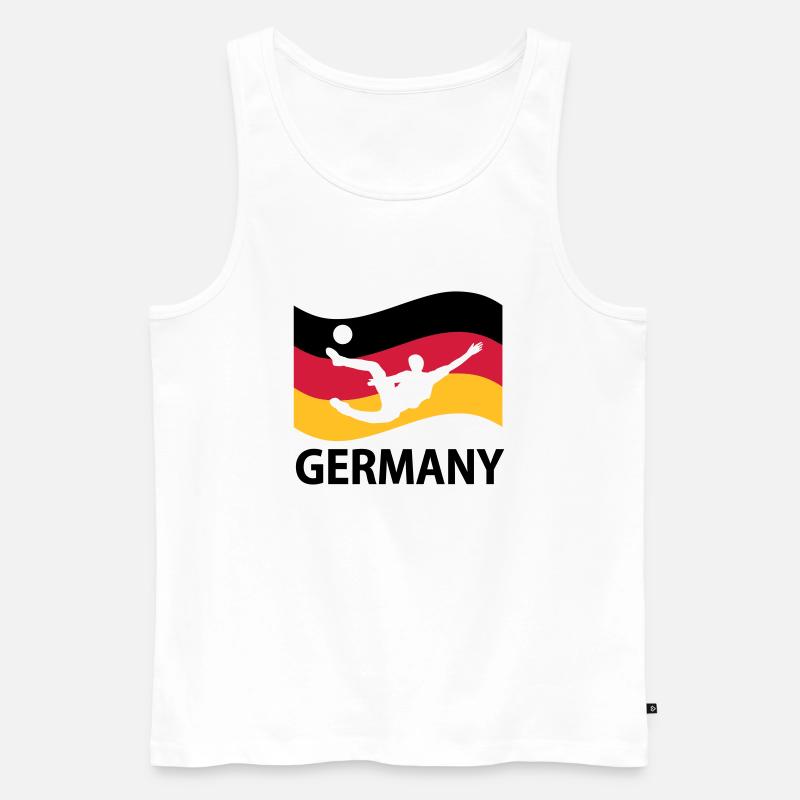 Deutschland Fußball - Männer Premium Bio Tank Top - Weiß