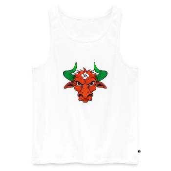 taureau basque - Men's Premium Organic Tank Top - white - Front - AI Model Male 178 light (178cm)