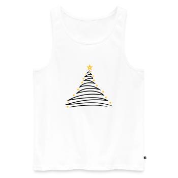 fir tree christmas tree fir star merry chris - Men's Premium Organic Tank Top - white - Front - Michal (187cm)