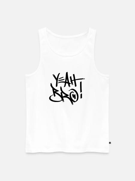 yeah bro - Männer Premium Bio Tank Top - Weiß