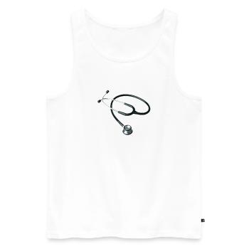 stethoscope doctor - Men's Premium Organic Tank Top - white - Front - AI Model Male 178 light (178cm)