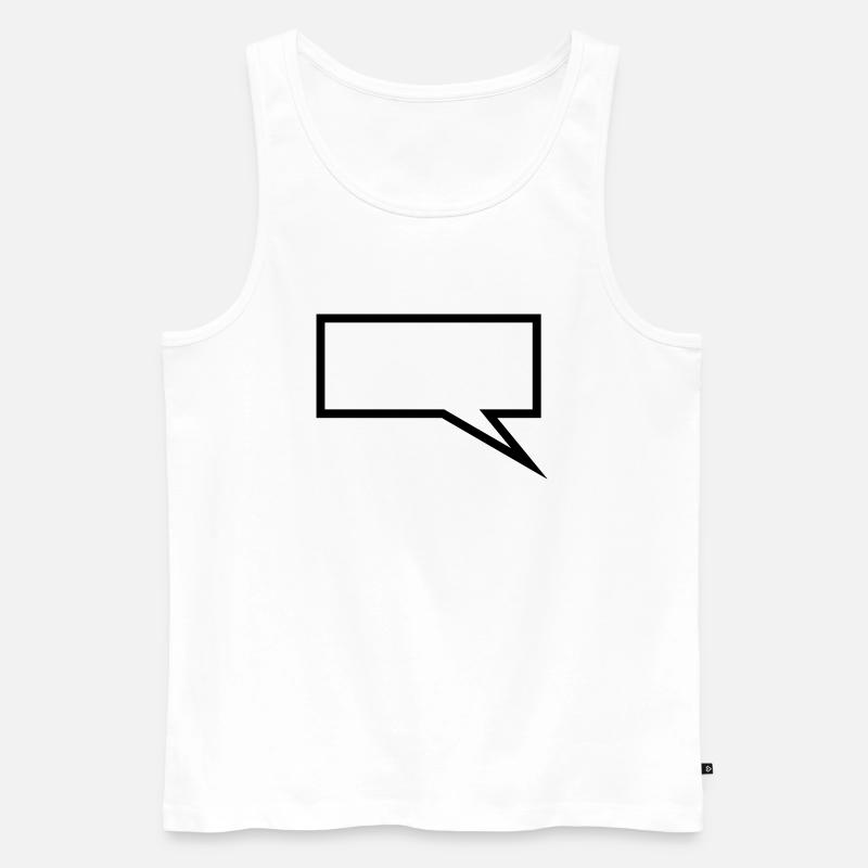 sprechblase - Männer Premium Bio Tank Top - Weiß