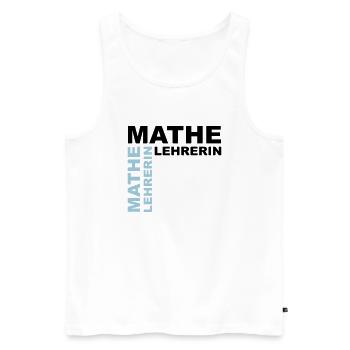 Mathe Lehrerin - V2 - Männer Premium Bio Tank Top - Weiß - Vorne - Michal (187cm)