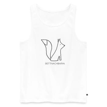 Bettnachbarin Fuchs links - Männer Premium Bio Tank Top - Weiß - Vorne - Michal (187cm)