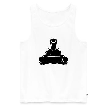 panzer - Männer Premium Bio Tank Top - Weiß - Vorne - AI Model Male 178 light (178cm)