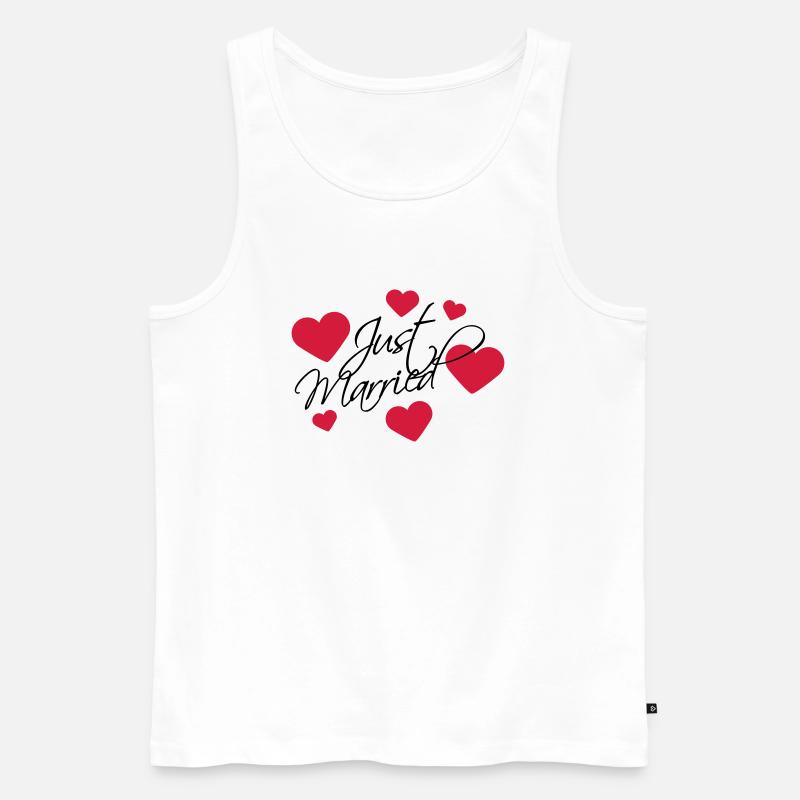 Just Married Logo - Männer Premium Bio Tank Top - Weiß