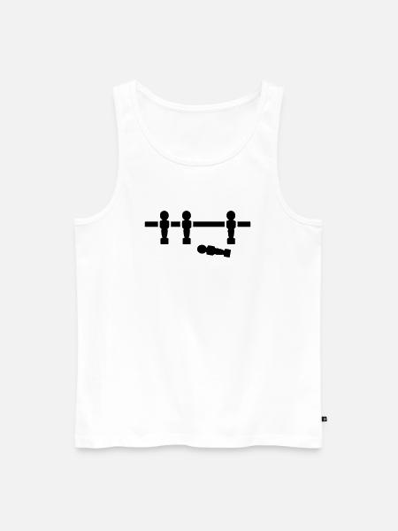 Tischkicker - Männer Premium Bio Tank Top - Weiß