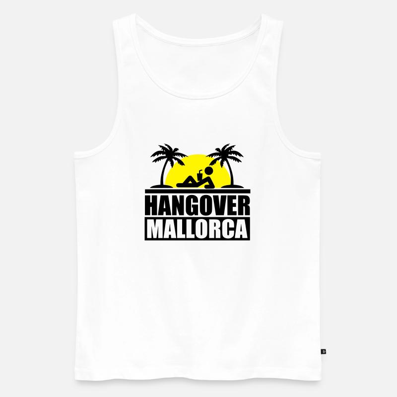 hangover_mallorca_2f - Männer Premium Bio Tank Top - Weiß