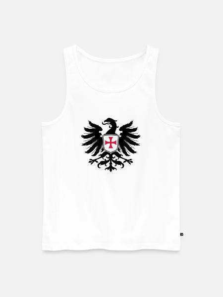 Adler Templer Kreuz - Men's Premium Organic Tank Top - white