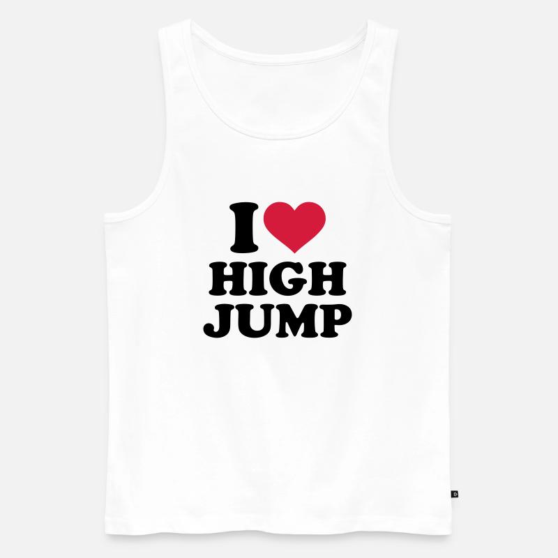 Hochsprung - Männer Premium Bio Tank Top - Weiß