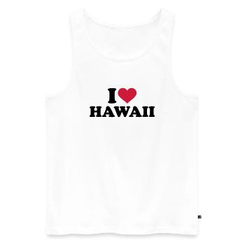 I love Hawaii - Débardeur bio Premium Homme - blanc - Devant - AI Model Male 178 light (178cm)