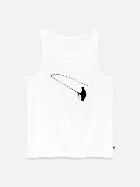 Angler - Männer Premium Bio Tank Top - Weiß