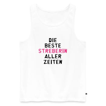 Streber Streberin Schule Kollegen Freund Lehrer - Männer Premium Bio Tank Top - Weiß - Vorne - Michal (187cm)