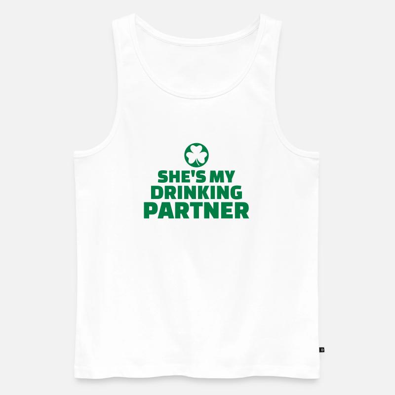 Drinking partner - Männer Premium Bio Tank Top - Weiß