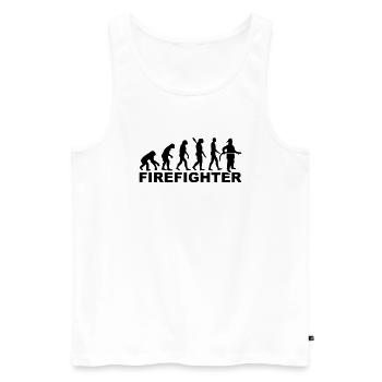 Feuerwehr - Männer Premium Bio Tank Top - Weiß - Vorne - AI Model Male 178 light (178cm)