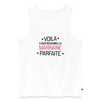 Godmother Patin Marraine Baby Bébé Family - Men's Premium Organic Tank Top - white - Front - Michal (187cm)