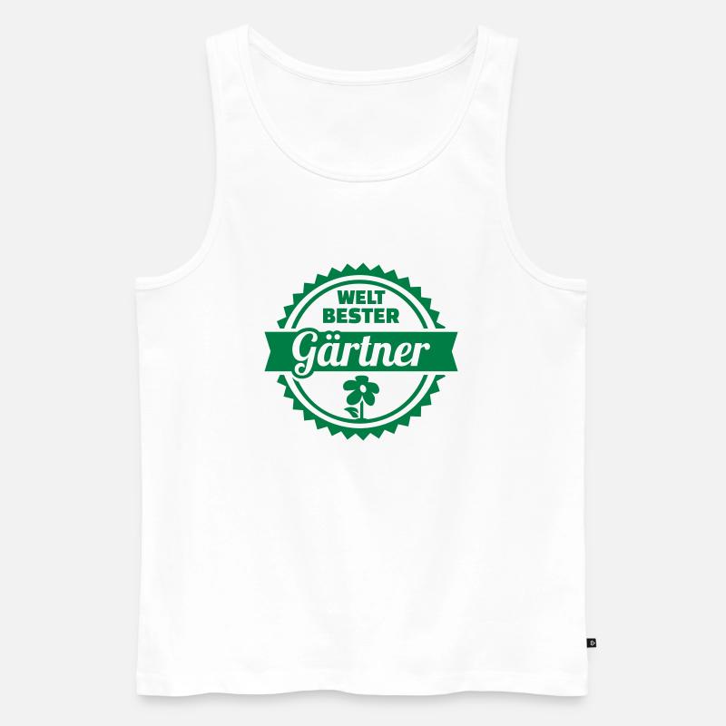 Gärtner - Männer Premium Bio Tank Top - Weiß