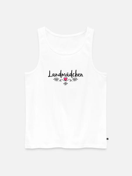 landmaedchen herz - Männer Premium Bio Tank Top - Weiß