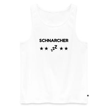 Snore Snorer Schnarcher Ronfler Ronfleur - Men's Premium Organic Tank Top - white - Front - AI Model Male 178 light (178cm)