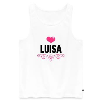 Luisa, Love, Hearts, Baby, Girls, Birthday, Gifts - Débardeur bio Premium Homme - blanc - Devant - Michal (187cm)