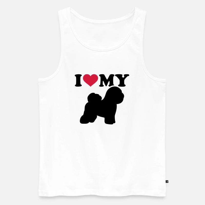 Bichon Frise - Männer Premium Bio Tank Top - Weiß