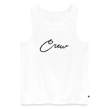 Crew - Männer Premium Bio Tank Top - Weiß - Vorne - Michal (187cm)