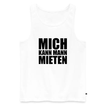 MichKannMannMieten - Männer Premium Bio Tank Top - Weiß - Vorne - Michal (187cm)