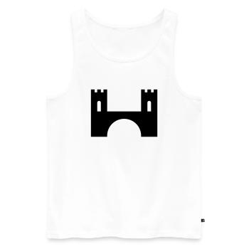 Brücke - Männer Premium Bio Tank Top - Weiß - Vorne - Michal (187cm)