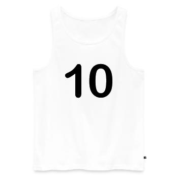 10 - Men's Premium Organic Tank Top - white - Front - Michal (187cm)