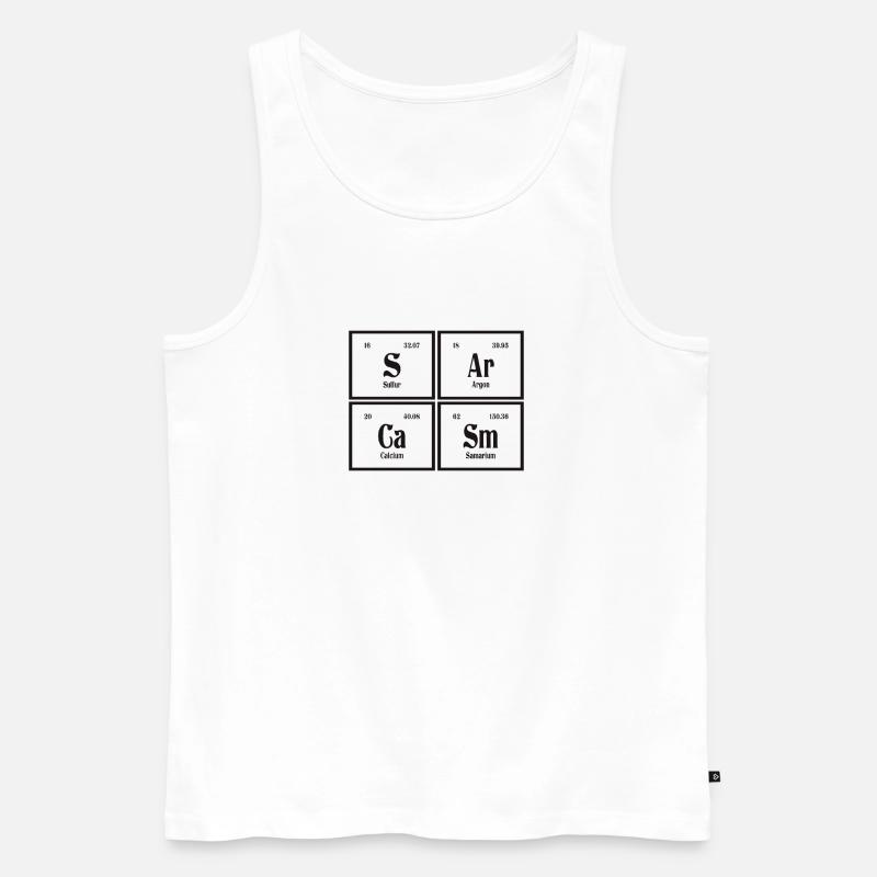 Sarkasmus | Periodensystem der Elemente - Männer Premium Bio Tank Top - Weiß