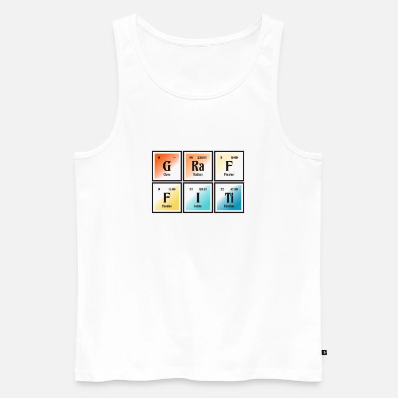 Graffiti-| Periodensystem der Elemente - Männer Premium Bio Tank Top - Weiß