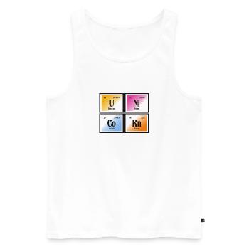Unicorn | Periodic Table of Elements - Men's Premium Organic Tank Top - white - Front - Michal (187cm)