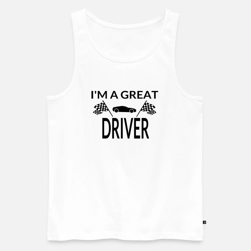 Auto - Männer Premium Bio Tank Top - Weiß