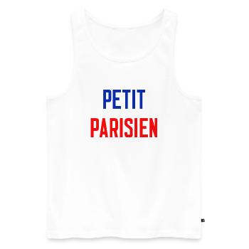 petit parisien paris sg bébé enfant supporter - Débardeur bio Premium Homme - blanc - Devant - AI Model Male 178 light (178cm)