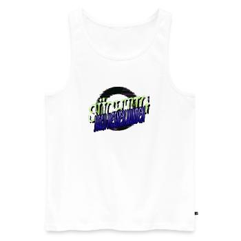 weihnachten bachhund hundehalter humor bluthund - Männer Premium Bio Tank Top - Weiß - Vorne - AI Model Male 178 light (178cm)
