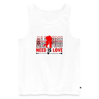 All You Need Is Love - Männer Premium Bio Tank Top - Weiß - Vorne - Michal (187cm)