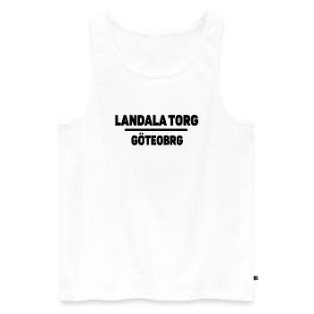 Landala Square - Men's Premium Organic Tank Top - white - Front - AI Model Male 178 light (178cm)