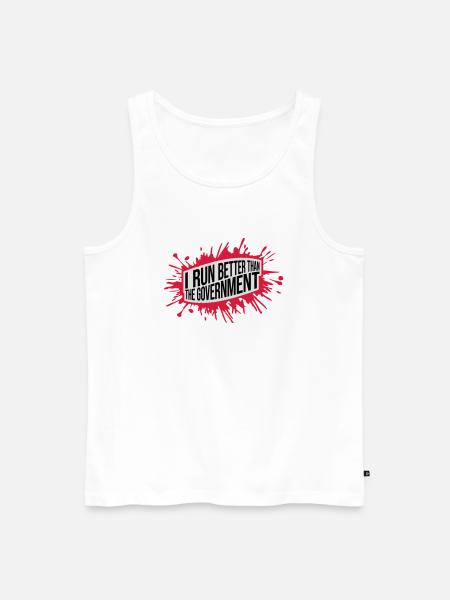 run better than government - Men's Premium Organic Tank Top - white
