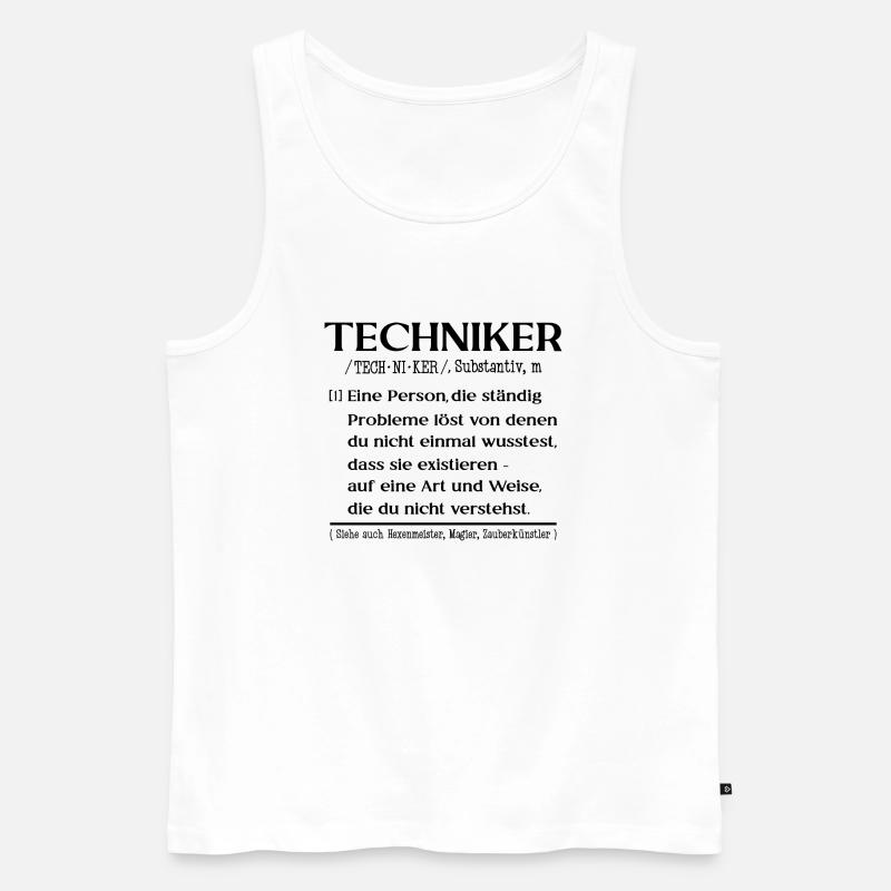 Techniker Definition - Männer Premium Bio Tank Top - Weiß
