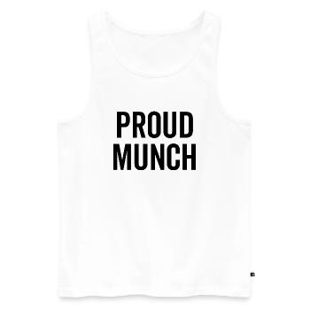 Munch fier - Débardeur bio Premium Homme - blanc - Devant - Michal (187cm)
